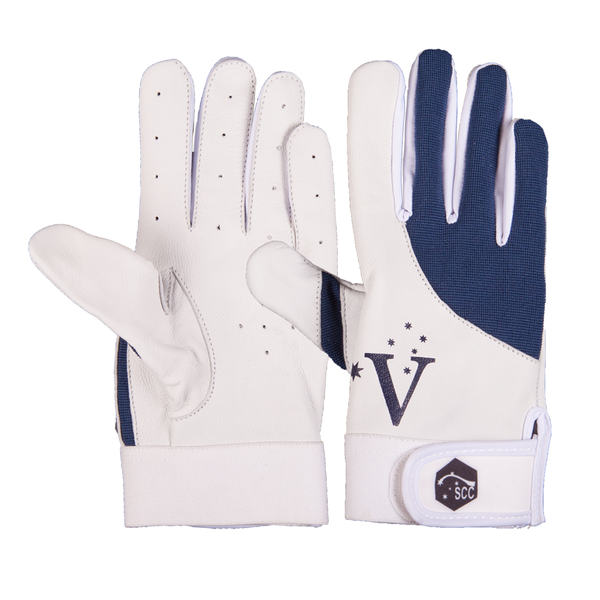 SCC VIC Slim Fit Indoor Cricket Glove-Navy